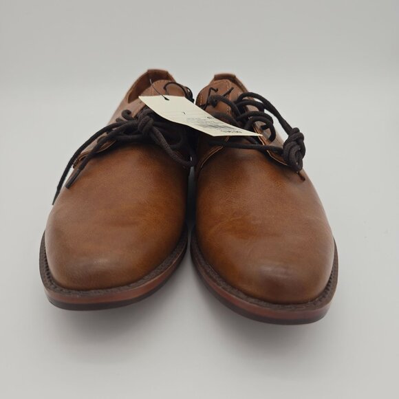 Goodfellow + Co Mens Benton Oxfords 7 Brown Faux Leather Lace-Up Dress Shoes - Picture 7 of 9